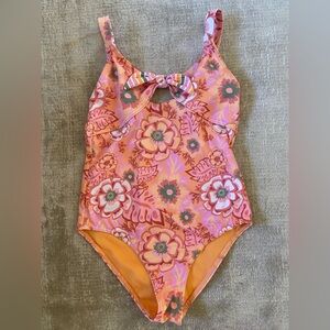 Roxy - Floral One-Piece Swimsuit with Bow